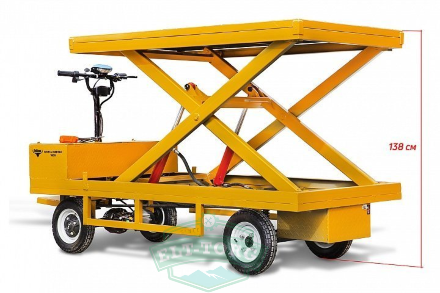 Платформенная тележка электрическая RuTrike ПЛИТА ЛИФТЕР 1800 с гидроподъёмником Платформенная тележка электрическая RuTrike ПЛИТА ЛИФТЕР 1800 с гидроподъёмником