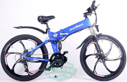 Электровелосипед Ecoffect Hummer Middle Drive 500W Синий Электровелосипед Ecoffect Hummer Middle Drive 500W Синий
