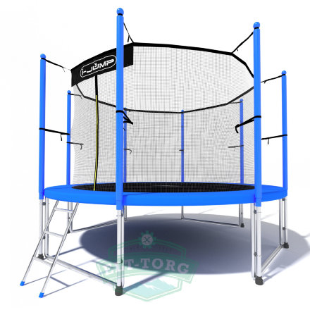 Батут i-JUMP CLASSIC 14ft 4,27м с нижней сетью и лестницей (blue) Батут i-JUMP CLASSIC 14ft 4,27м с нижней сетью и лестницей (blue)