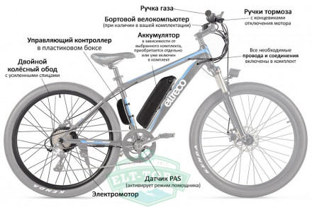 КОМПЛЕКТ Eltreco 48V 1000W LCD 20"