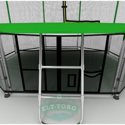 Батут i-JUMP Elegant 8ft 2,44м с нижней сетью и лестницей (green) Батут i-JUMP Elegant 8ft 2,44м с нижней сетью и лестницей (green)