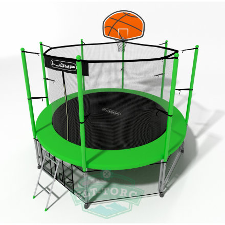 Батут i-JUMP BASKET 10ft 3,06м с нижней сетью и лестницей (green) Батут i-JUMP BASKET 10ft 3,06м с нижней сетью и лестницей (green)