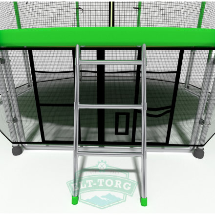 Батут i-JUMP BASKET 10ft 3,06м с нижней сетью и лестницей (green) Батут i-JUMP BASKET 10ft 3,06м с нижней сетью и лестницей (green)