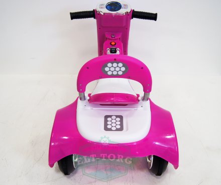 Электромобиль RiverToys MOTO X222XX-WHITE-PINK