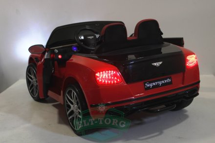Детский электромобиль BENTLEY CONTINENTAL SUPERSPORTS JE1155 Красно-черный (ЛИЦЕНЗИОННАЯ МОДЕЛЬ)