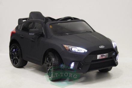 Детский электромобиль FORD FOCUS RS черный матовый (ЛИЦЕНЗИОННАЯ МОДЕЛЬ)